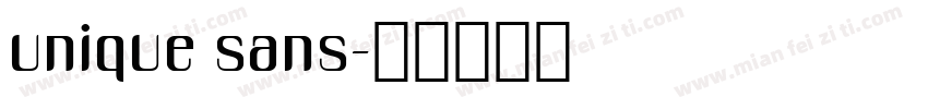 unique sans字体转换